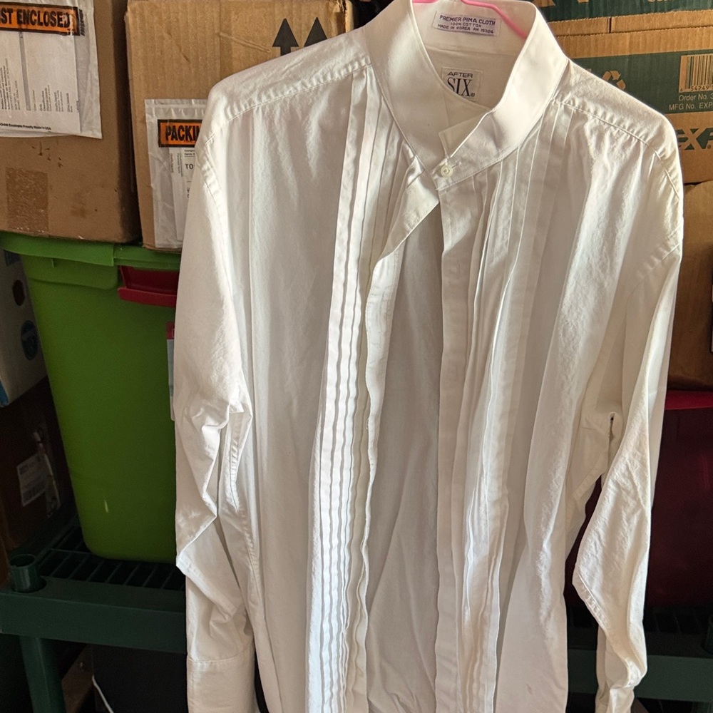 After Six Elegant White Dress Shirt